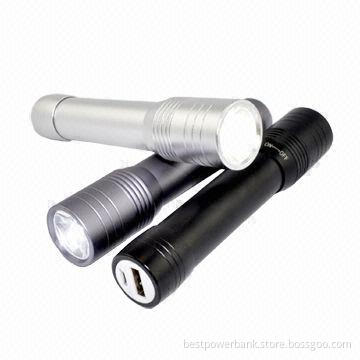 New in the Market Class A Lithium-ion 18650 Flashlight Power Banks with 1A Output/Input Current